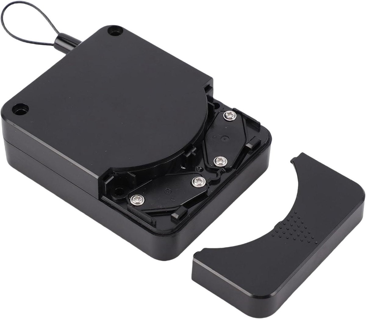 Automatische Deurdranger - Trekkoord Sluiting - Deuren Zacht Sluiten - Stille Demping - 15 x 11 x 3 cm - Zwart