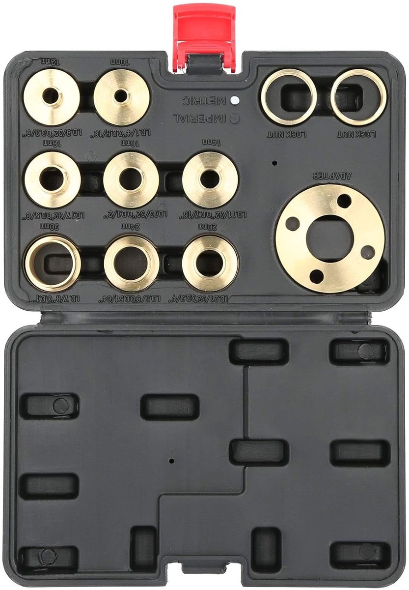 Routergeleiderset - Messing - Complete Set met Opbergkoffer - Voor Houtbewerking