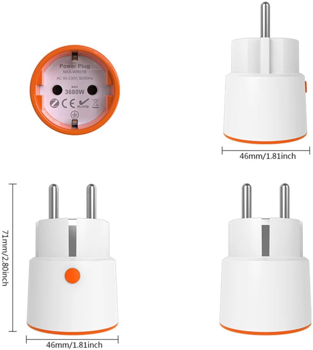 ZigBee stopcontact 16A - wit - Tuya - stroommeting voor slimme bediening - ShopVlot