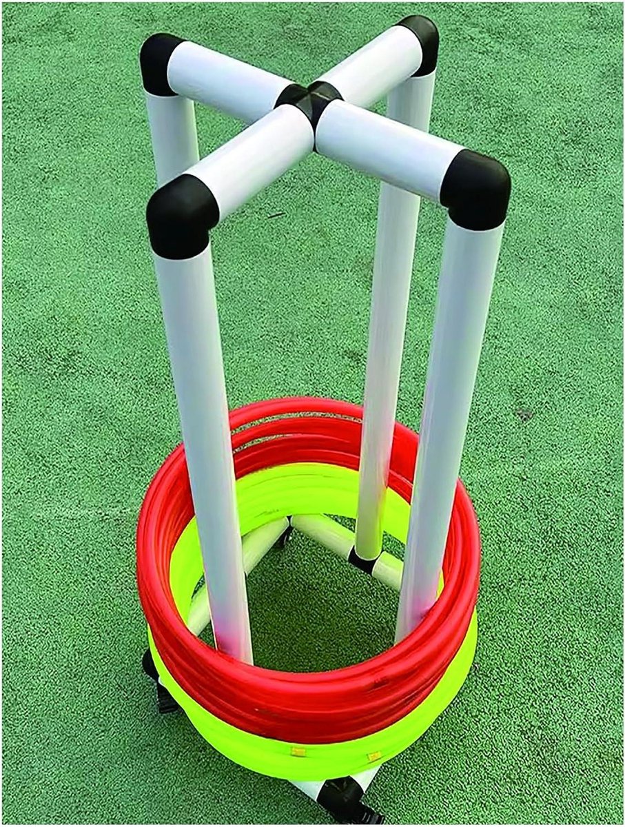 Hoelahoep Opslag - Ring Organizer - Fitness Uitoefenen - Verplaatsbare Stand - 75 cm - Grijs