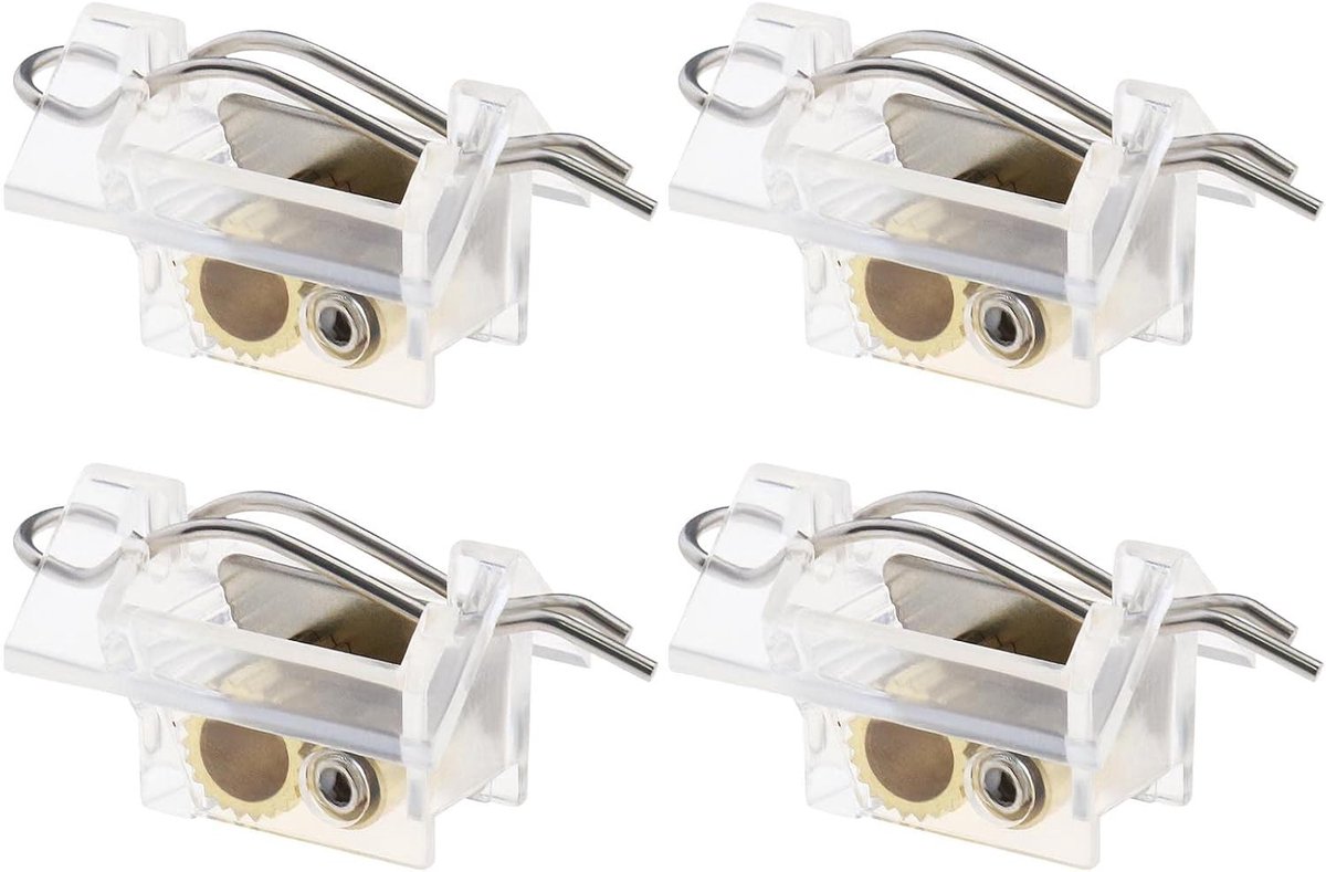Jaloezieën Cord Lock - Transparant - 46 x 20 x 20 mm - Kunststof en Metaal - Voor Huishoudelijk Gebruik