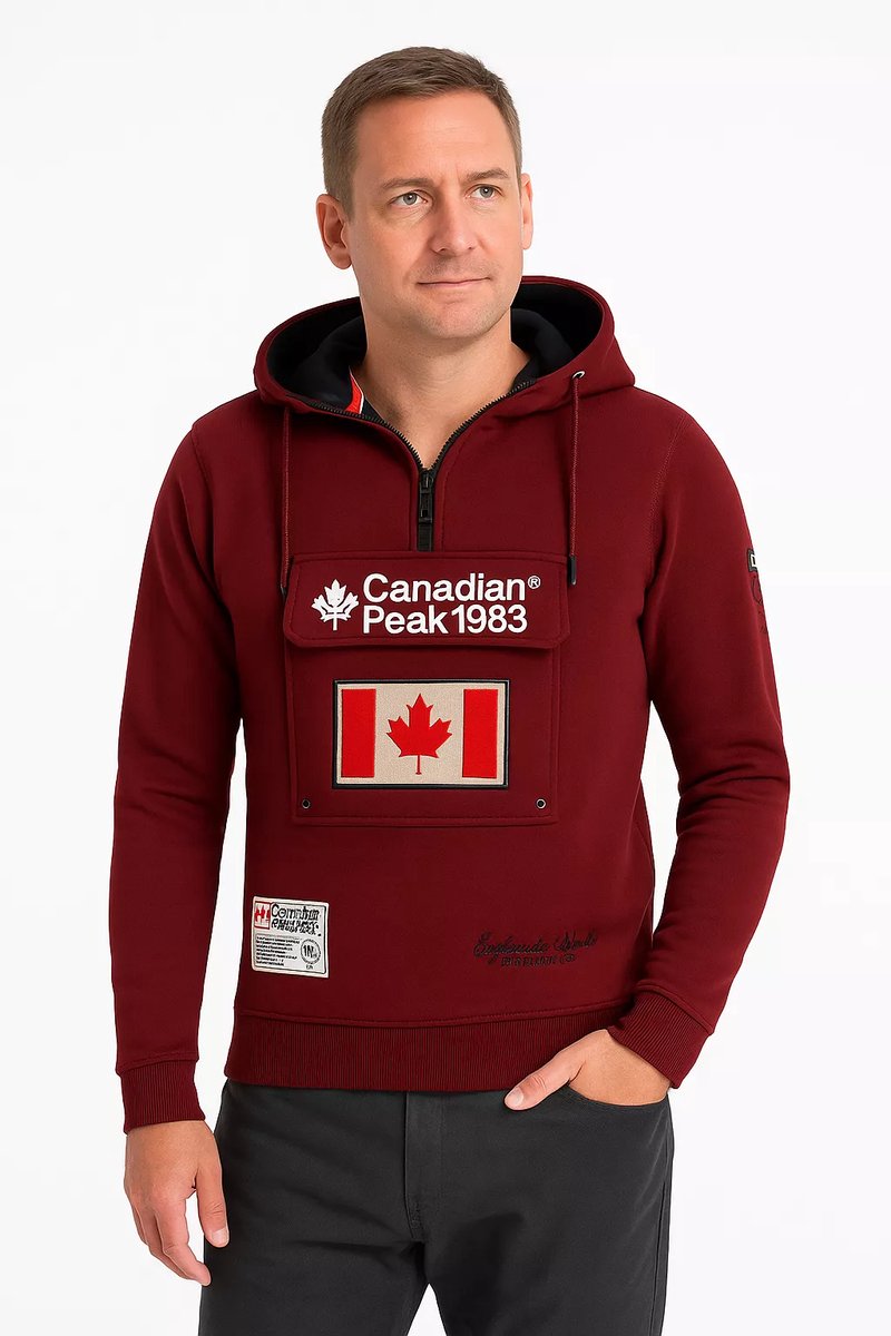 Canadian Peak - Galapagos - Heren Anorak Trui - Bordeaux