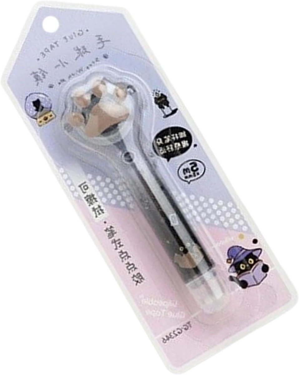 Plakbandroller - Lijmroller Dispenser - Scrapbooking Hobby - Uitwisbare Lijmsporen - 12 x 5 x 2 cm - Willekeurige Kleur