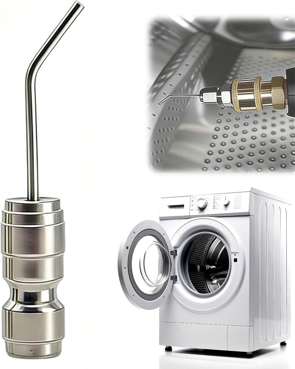 Hogedrukreiniger mondstuk voor effectieve reiniging van smalle spleten en moeilijk bereikbare plekken, 2 mm naaldmondstuk met 1/4 inch snelkoppeling, ideaal voor wasmachine en airconditioning
