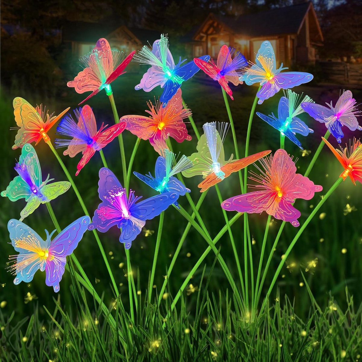 Tuinverlichting Solar Slinger - Multicolor - 2 stuks - Zonne-energie en kleurverandering - Voor Buiten