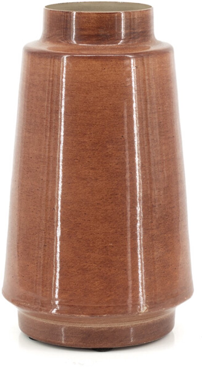 Metalen vaas Tora S amber