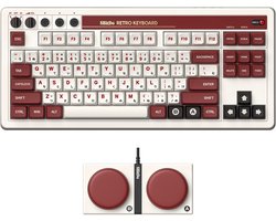 8BitDo Retro Mechanical Keyboard, Bluetooth/2.4G/USB-C Hot Swappable Gaming Keyboard with 87 Keys, Dual Super Programmable Buttons for Windows and And
