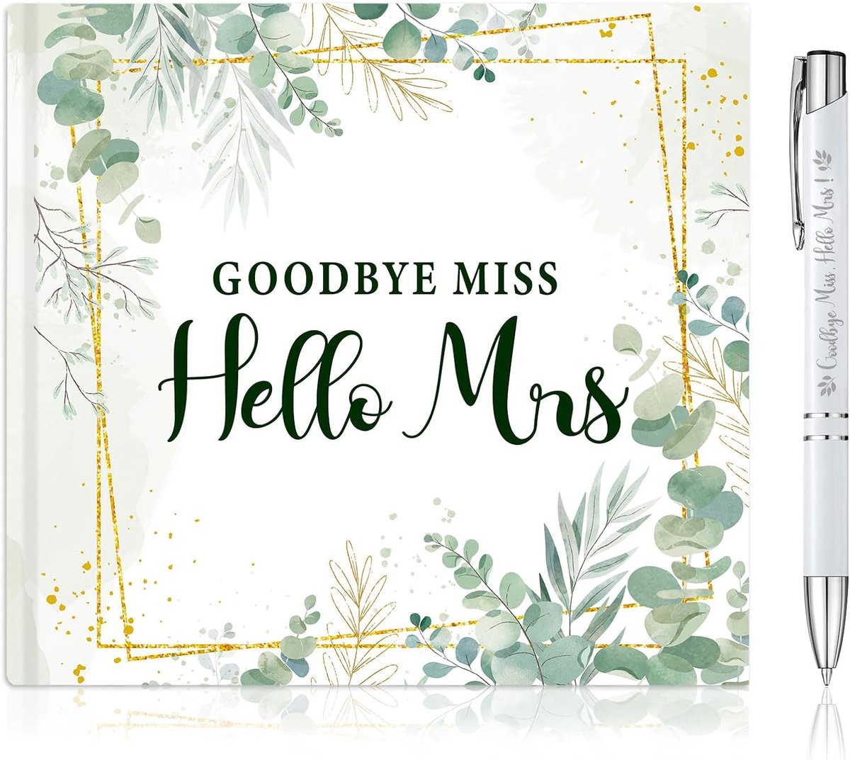 Thijox - HOWAF Adviesboek voor de Bruid - Goodbye Miss Hello Mrs Accessoires - EVJF Gastenboek Cadeau voor Aanstaande Bruid - Vrijgezellenfeest Inclus