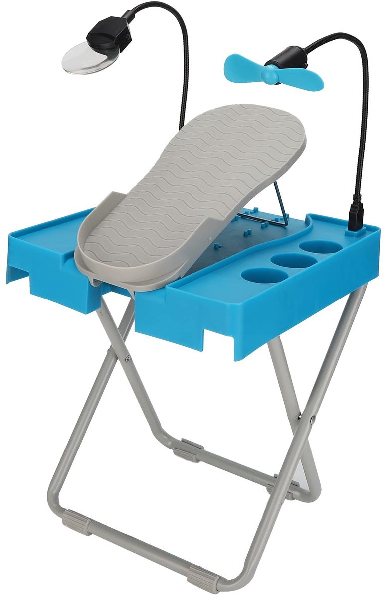 Dailygoods- Voetsteun Verstelbaar - Antislip Voetsteun - Opvouwbare Voetsteun - Pedicure Kruk - Comfortabele Ondersteuning - Geschikt voor Thuisgebruik - Pedicurekruk