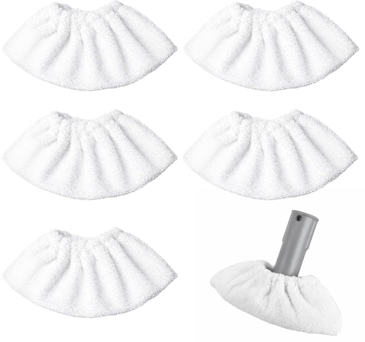 Dailygoods- Stoomreiniger Accessoires 5-delige Set - Microvezel Vervangingsdoeken - Wasbaar - Reservehoezen - Effectieve Vuilverwijdering - Optimale Reinigingsprestaties - Microvezeldoeken