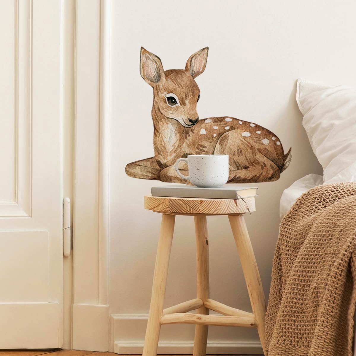 Dailygoods - Muursticker Bosdieren Hert voor Kinderkamer