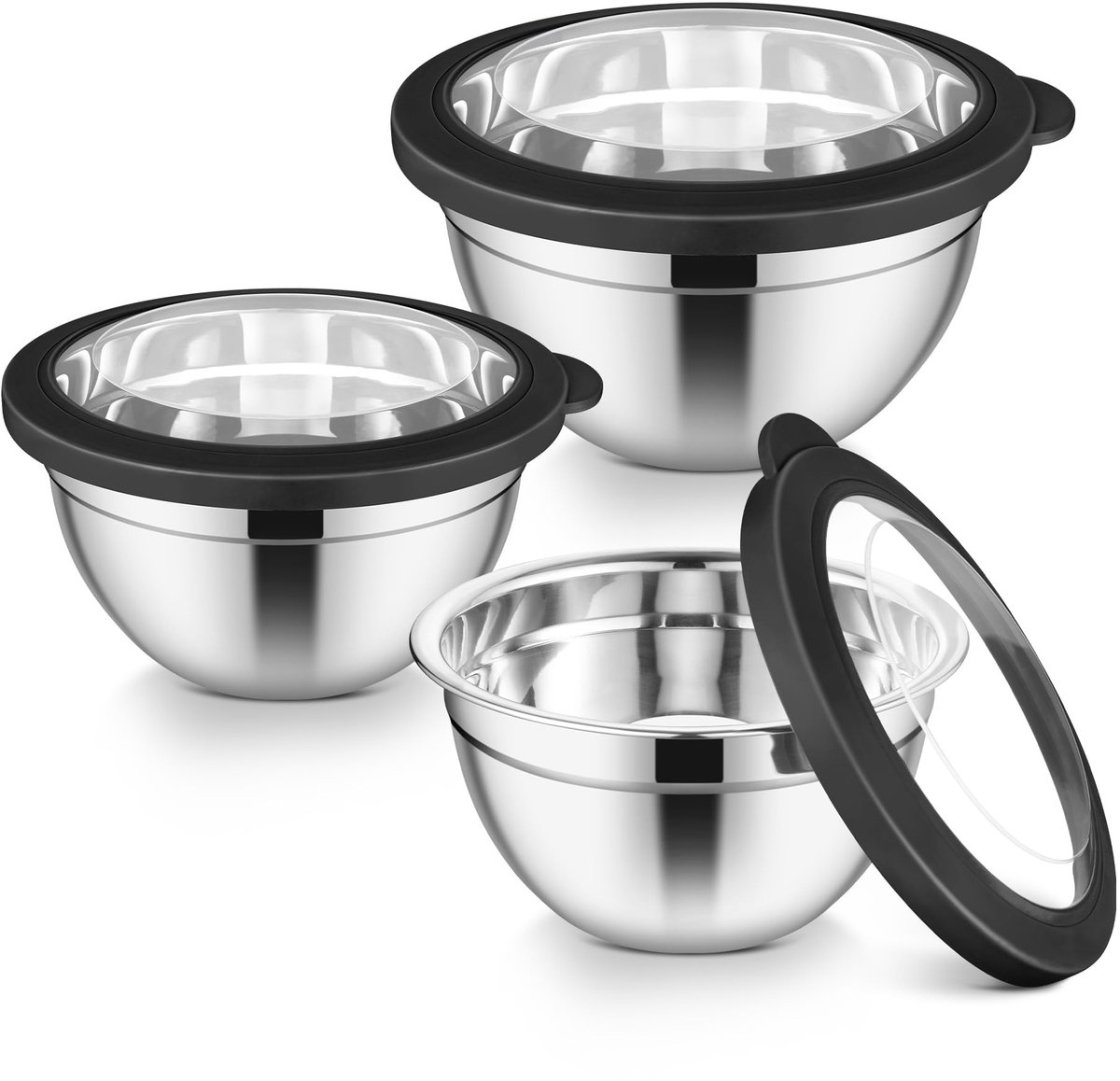 Dailygoods - Herogo Mengkom set 3 stuks (zwart)