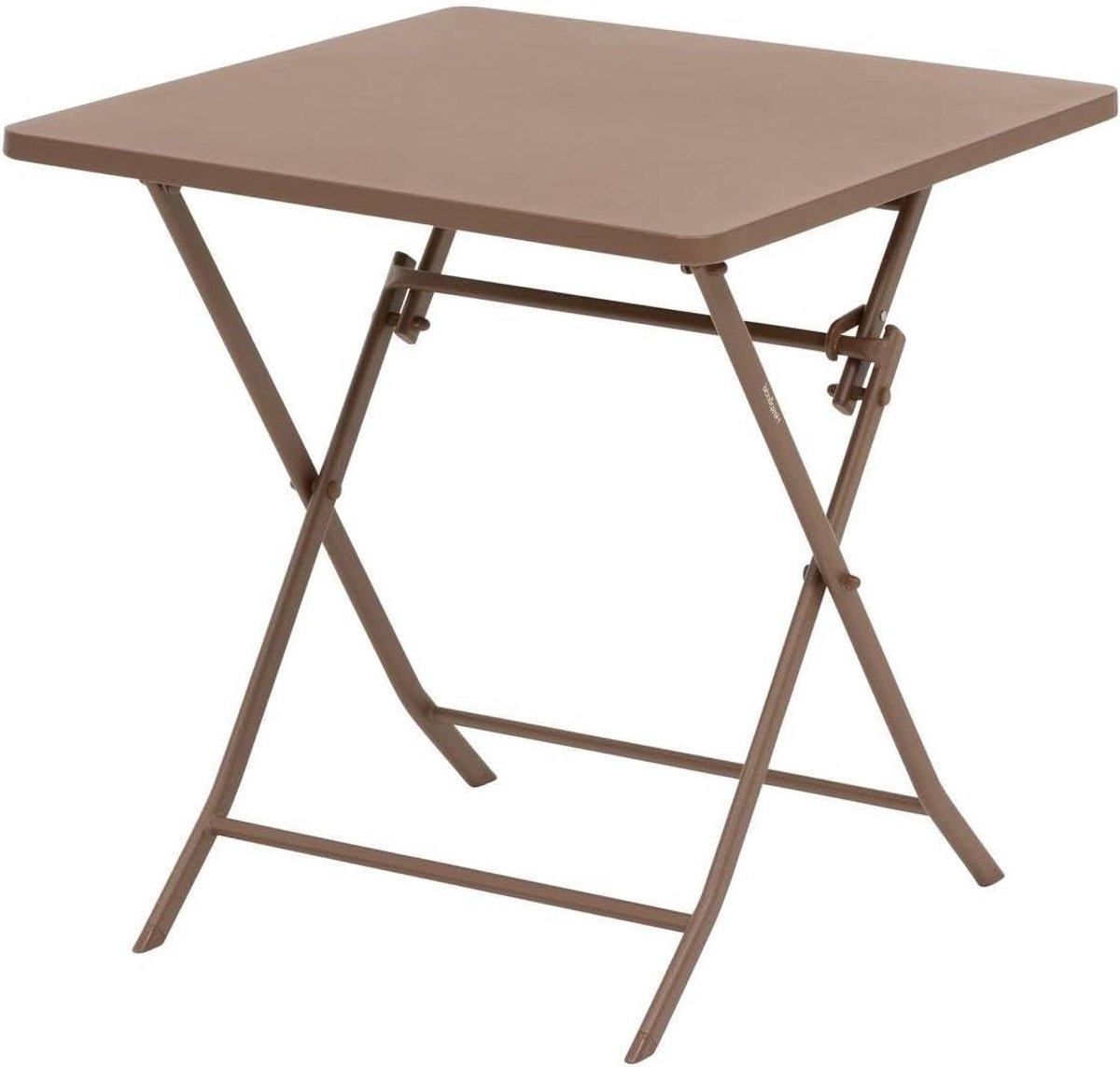 Inklapbare tuintafel - Vierkante tafel - Buiten dineren - Stevig stalen frame - 90 x 135 cm - Bronskleurig