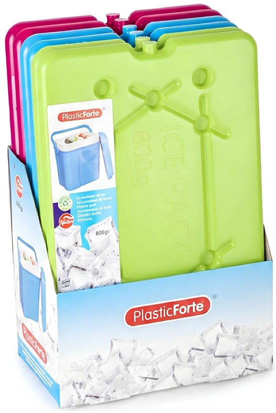 Plasticforte Platte dunne Koelelementen 800 gram - 3x - 30 x 20 x 1.5 cm - blauw - Voor koelbox en koeltas van PlasticForte — afbeelding 5