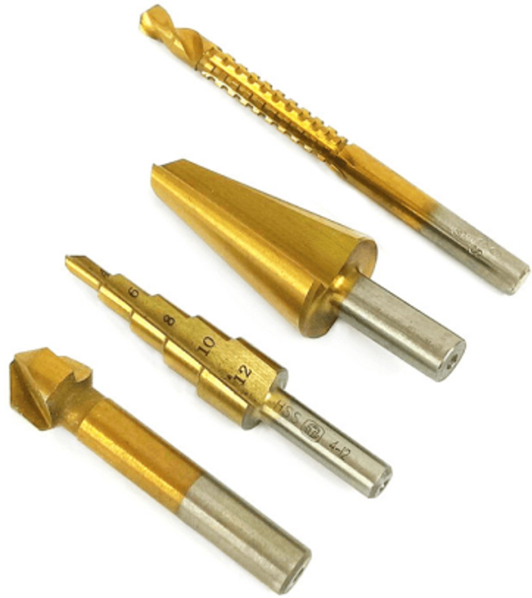 WORK PLUS Multifunctionele borenset 4x hss titanium