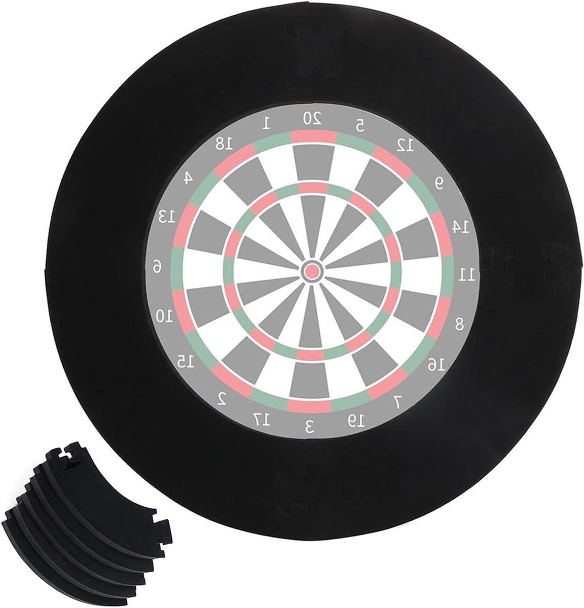 Dartbord Beschermring - Wandbescherming Dart - Muren Beschermen - Splitbaar Design - 45 cm Diameter - Zwart