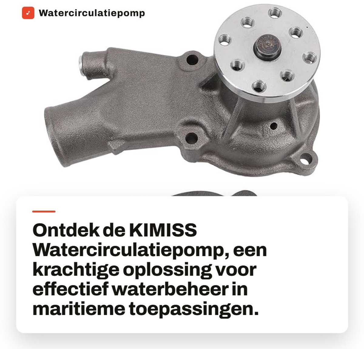 Inovra- Watercirculatiepomp 884727 - Motorcirculatiewaterpomp - Pakkingen - Metaallegering - Voor 2,5/3,0 Liter - Geschikt voor MerCruiser/OMC - Marinepomp