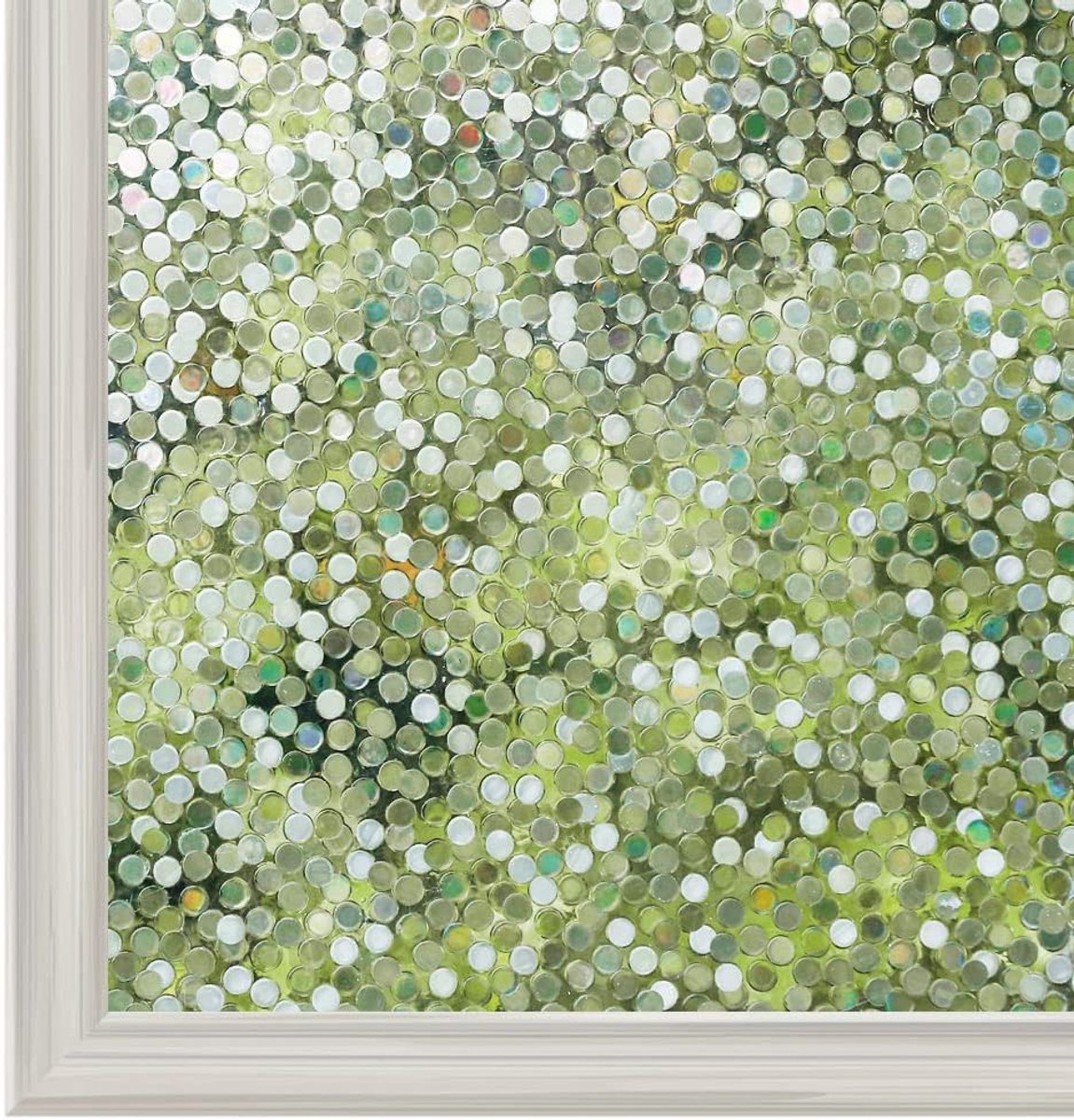 Thijox - Raamfolie Statische Klevende Folie Privacy Multicolor Cirkels 44.5x200cm - Herbruikbare Decoratieve Raamfolie voor Huis, Keuken, Kantoor