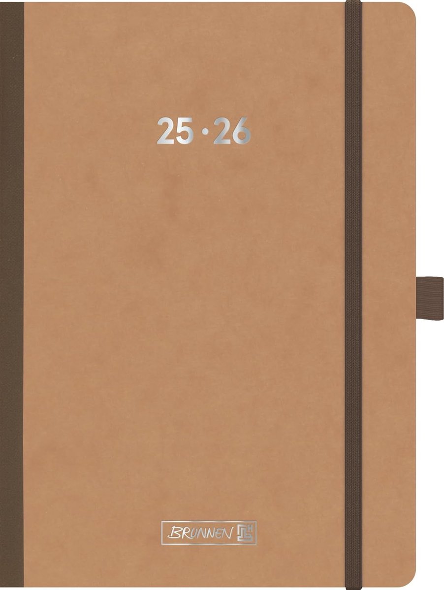Thijox - Schoolagenda 2025/2026 A5 Bruin - 2 Pagina's per Week, 208 Pagina's, Duurzame Omslag, Perfect voor School, Studie en Organisatie