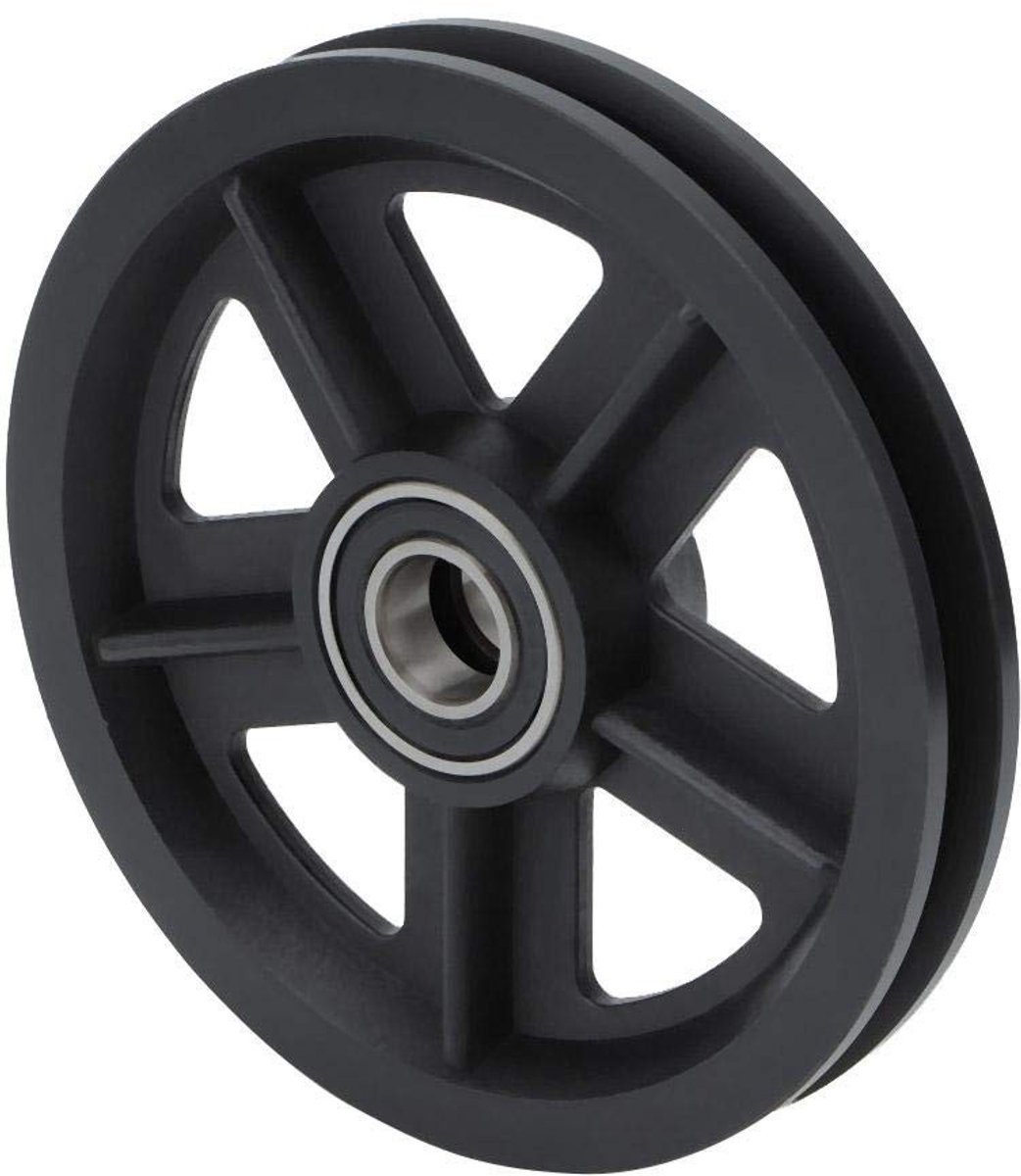 Inovra- Deurschuifpulley - Duurzaam Zinklegering - 2x Rollen - Hoogwaardige Nylon Schijven - Gemakkelijk te Installeren - Stabiele Kwaliteit - Deurschuifhardware