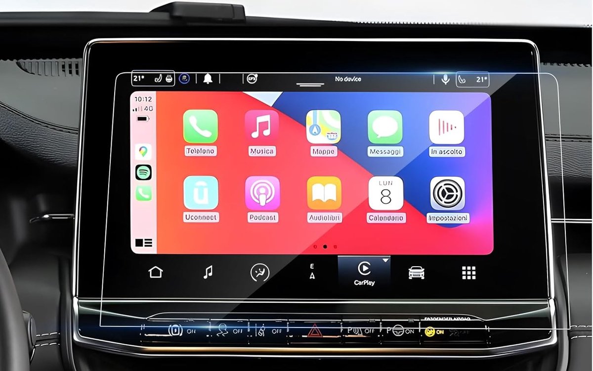 Screen Protector voor 10.1 Inch Uconnect 5 Infotainment Touchscreen - 9H Krasbestendig Tempered Glass, HD Duidelijke Navigatiefilm voor Jeep Compass 2021-2025