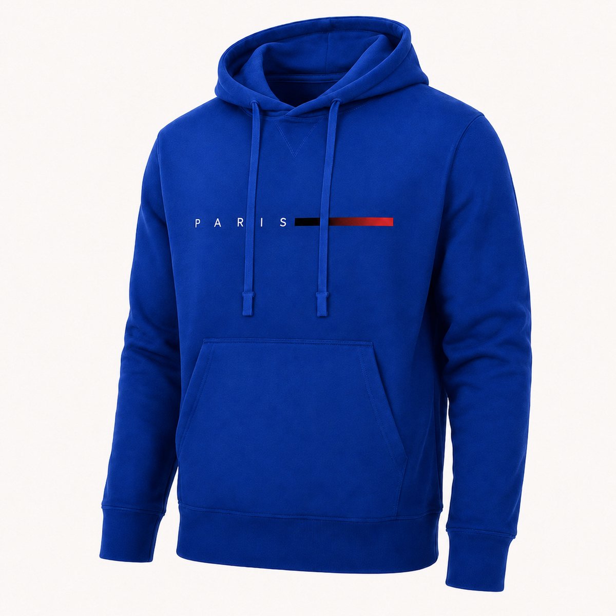 Hoodie Heren met Capuchon – Sweater Heren – Trui Heren Paris Design – Casual Streetwear – Koningsblauw - XXL