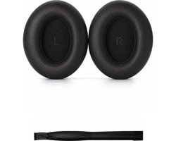 Set Oorkussens voor Sennheiser Koptelefoon - MOMENTUM 4 Wireless Oorkussen - Momentum 5 Wireless / HDB 630 - Kunstleer met Traagschuim - Zwart