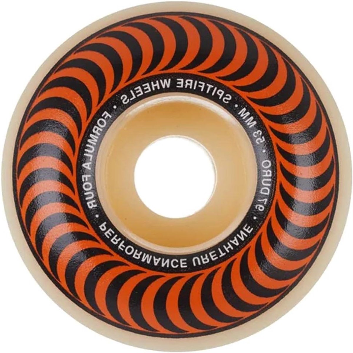 Skateboard Wielen Set van 4 Skateboarden Klassieke Vorm 53 mm Natuurlijk