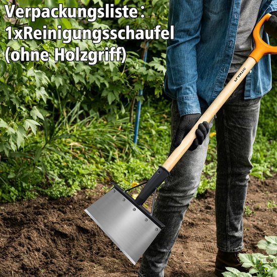Onkruidverwijderaar en Reinigingsschop voor Tuin - Multifunctioneel Tuingereedschap - Plantenschop voor Grasverzorging - Tuinaccessoires en Schaaf (24 cm) van Merkloos	 — afbeelding 3