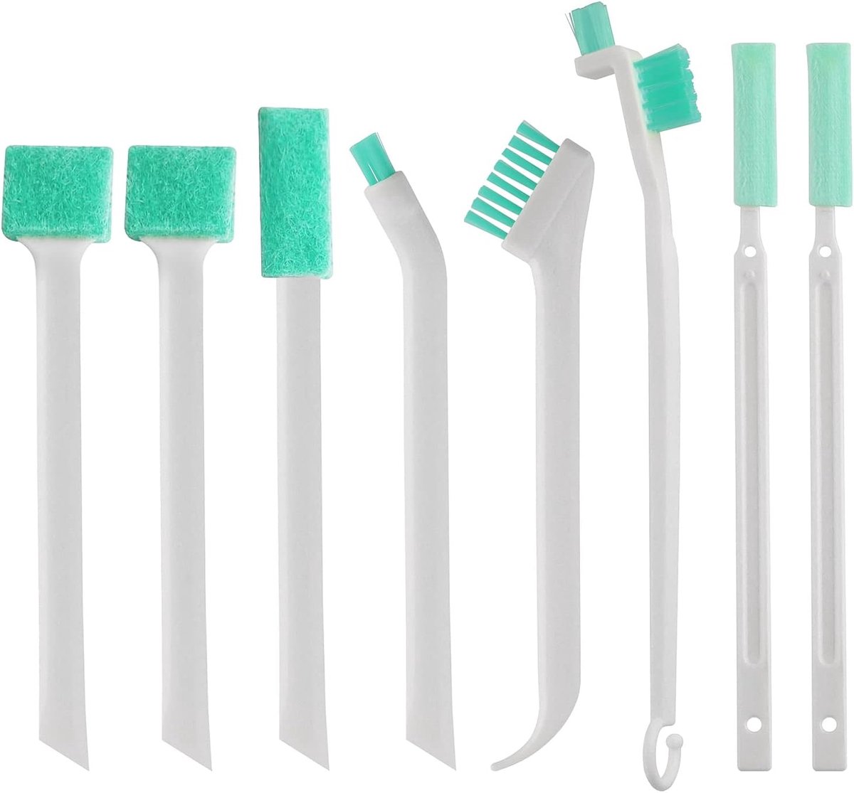Thijox - 8 Stuks Kleine Schoonmaakborstels voor Kieren, Kasten en Gaten in Huis - Handige Schoonmaakaccessoires voor Keuken, Badkamer en Auto - Ideaal