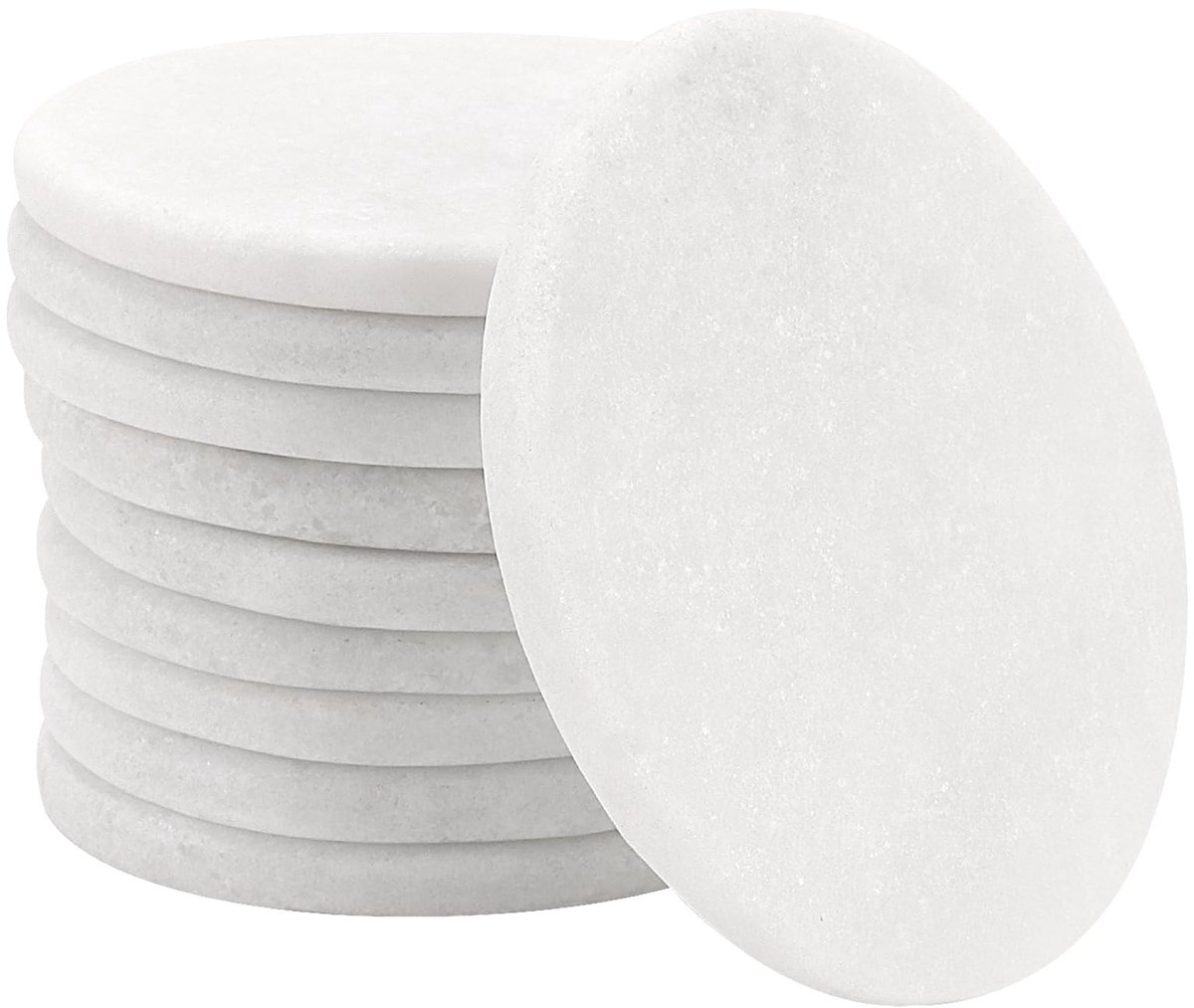Dailygoods - 10 Stuks Witte Kiezelstenen voor Schilderen - Ovalen Gladde Stenen voor Kunst en Decoratie