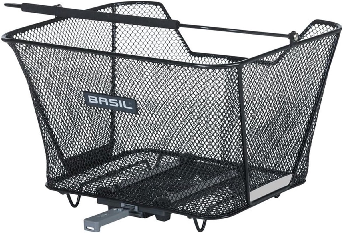 SnelShoppen - Fietsmand MIK systeem - Afsluitbare en weerbestendige bagagedrager mand van fijnmazig staal - Ideaal voor boodschappen, dagelijks gebrui
