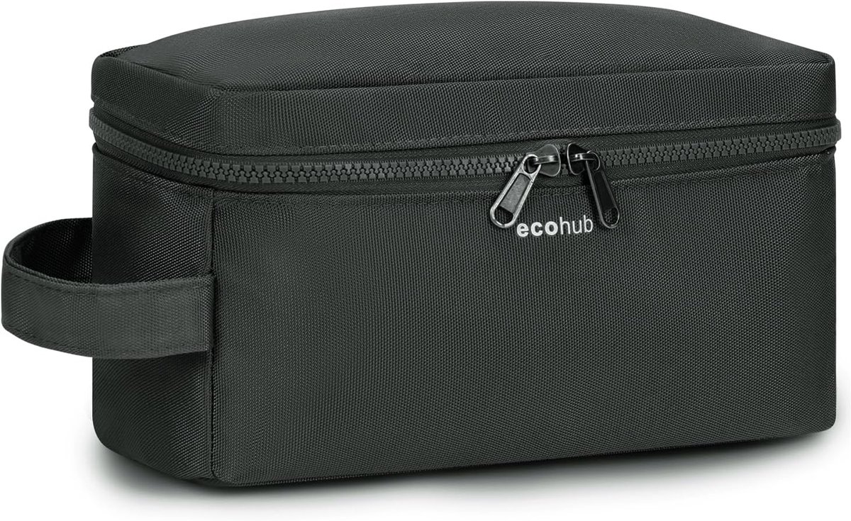 Thijox - ECOHUB Toilettas voor Mannen Reizen, Waterbestendige Scheerzak, Toilettas Heren, Gerecyclede Toiletry Bag met Natte en Droge Scheiding, Compa