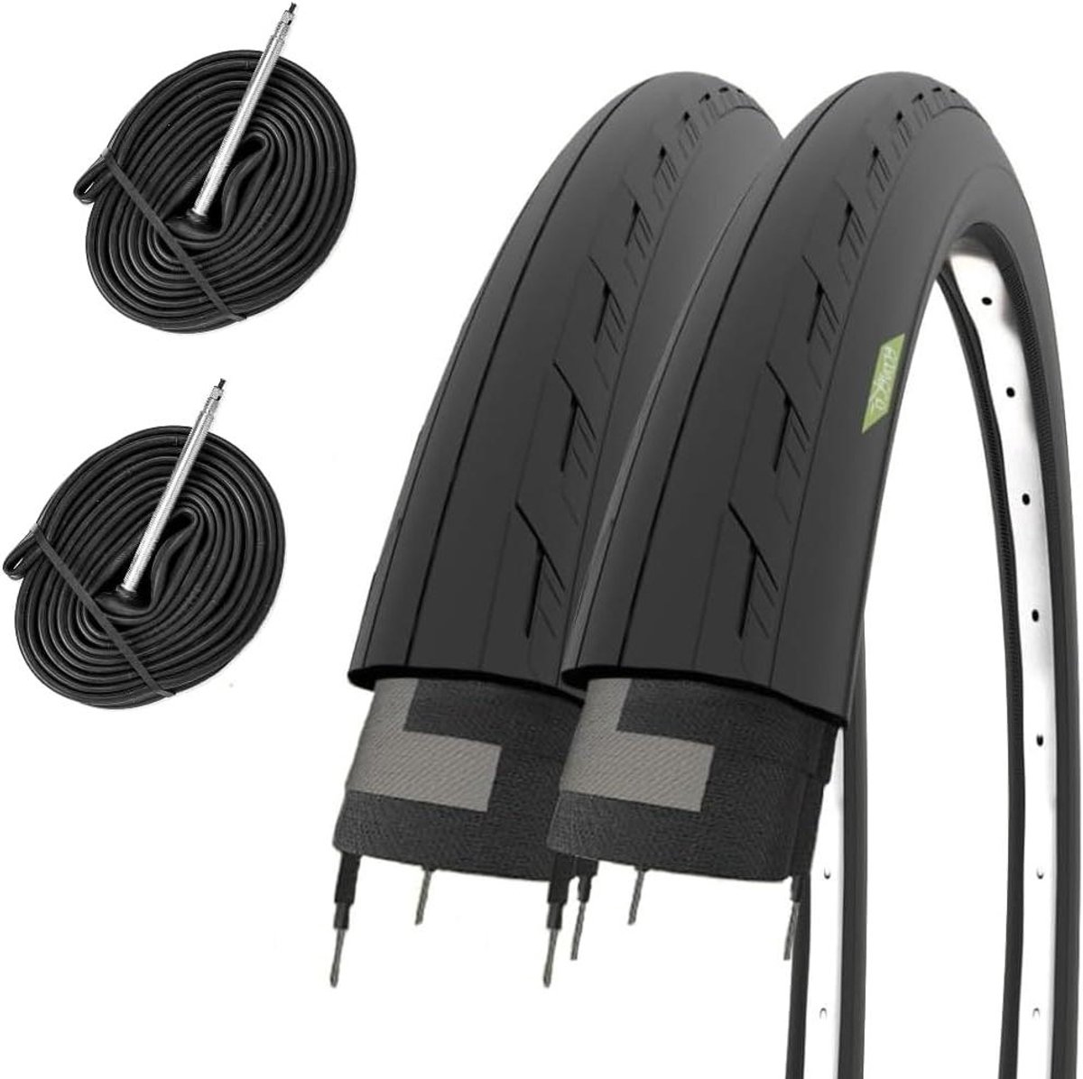 Fietsbanden Set - Binnenbanden - Wegwielrennen - Inclusief Binnenbanden - 700 x 25C - Zwart