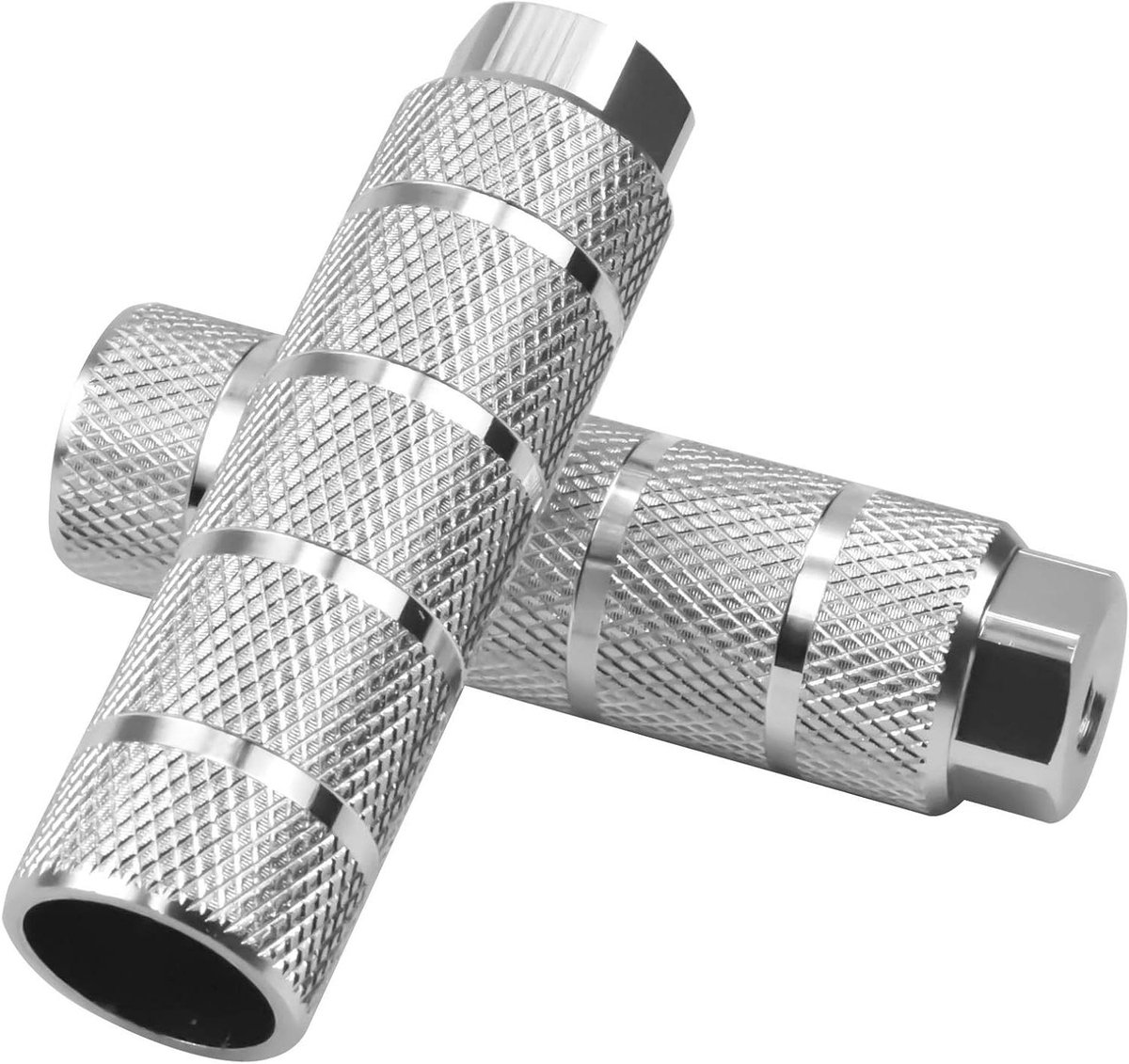 Fietspinnen - Voetsteunen Fiets - Extra Draagruimte - Antislip Design - 110 mm Lengte - Zilver