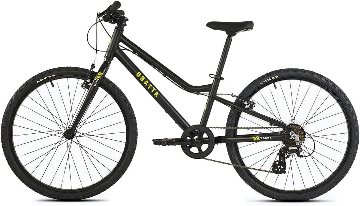 Kinderfiets - Jongensfiets Meisjesfiets - Buitenritten - Lichtgewicht aluminium frame - 24 inch - Zwart