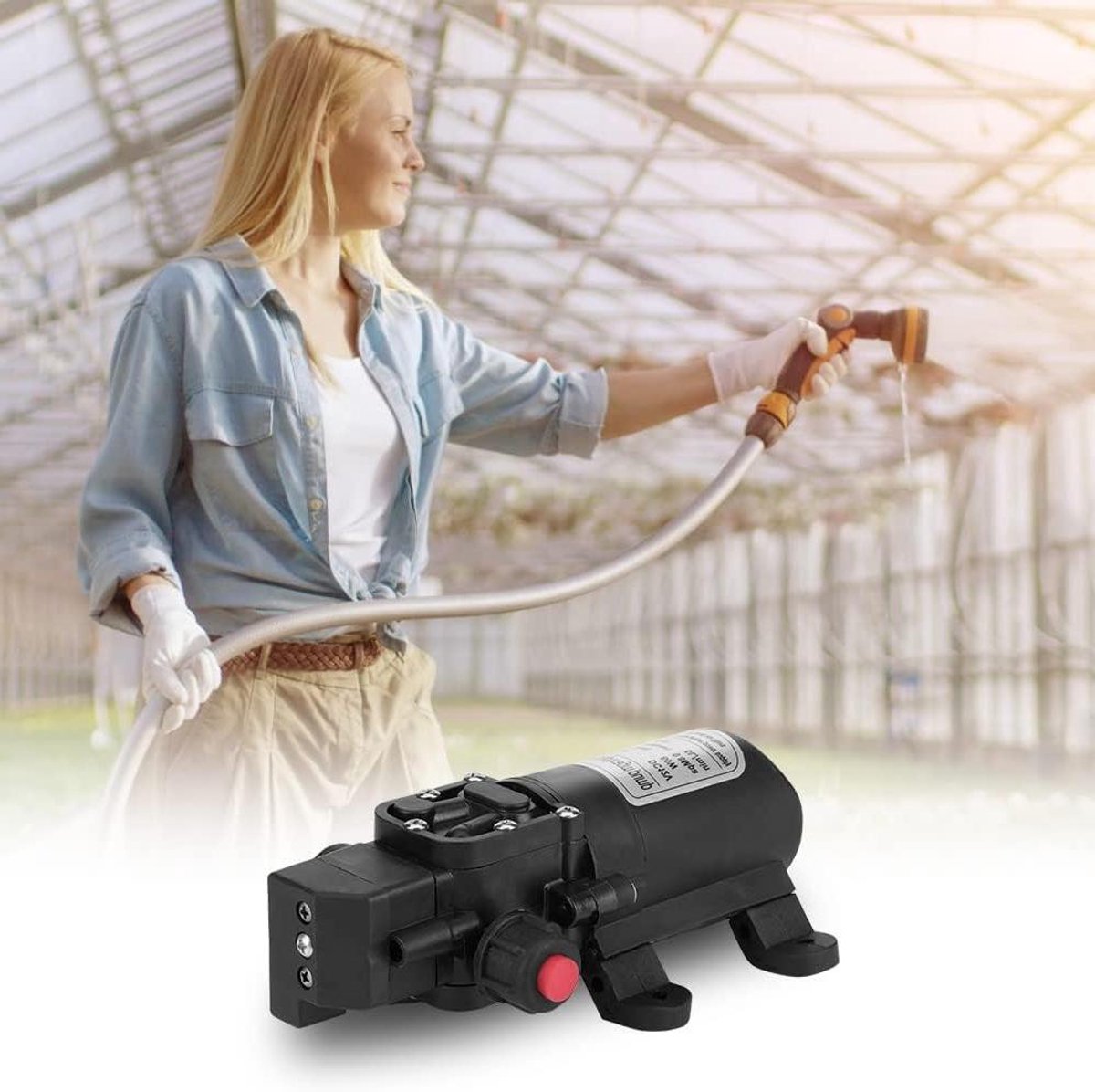 Waterpomp 12V - Hogedrukpomp - Water Verplaatsen - Automatische Start/Stop - 5 L/min - Zwart