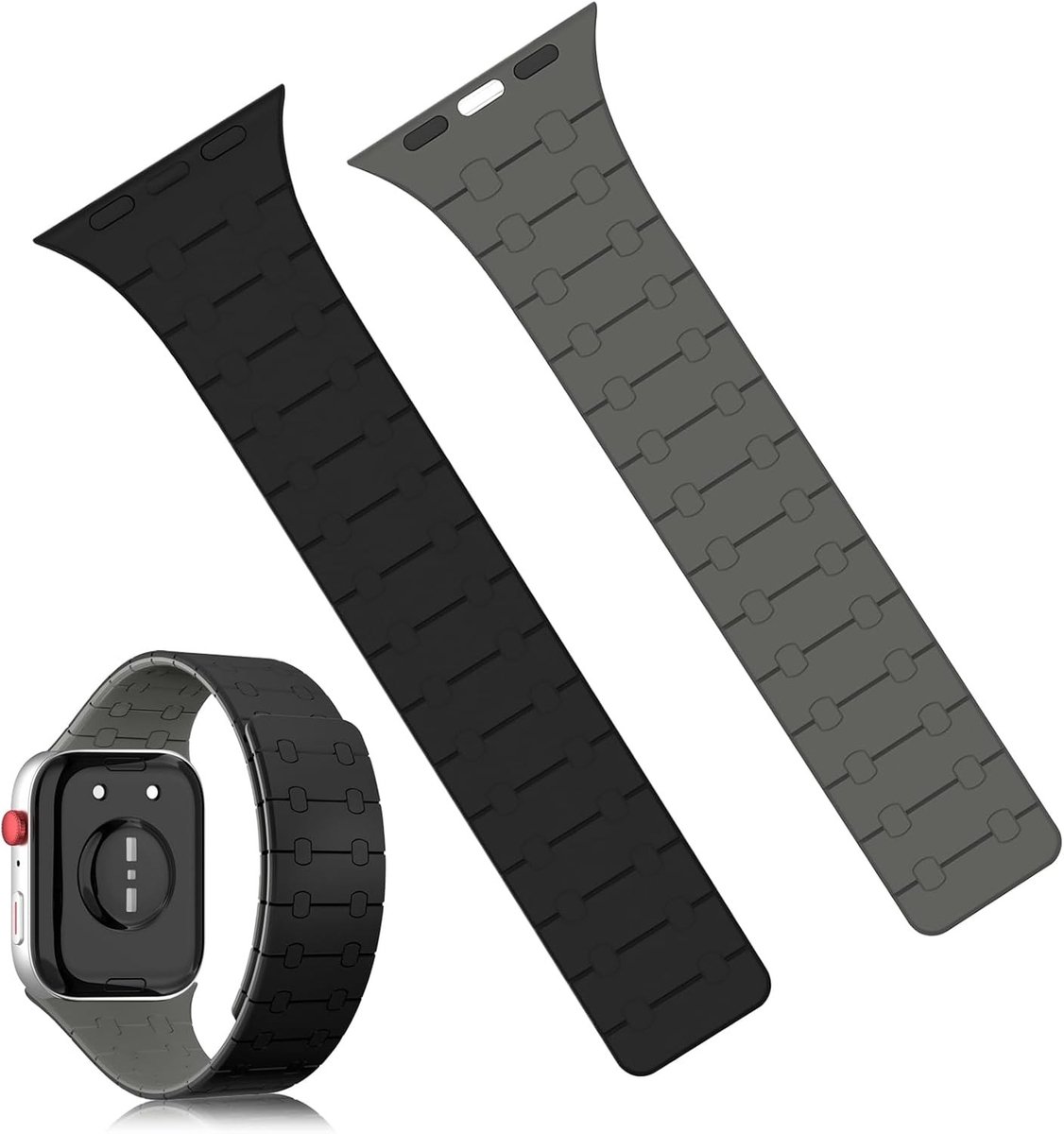 Dunne Silicone Sport Armband voor Apple Watch 38mm tot 49mm - Vervangende Band voor Series 10, 9, 8, 7, 6 - Comfortabel en Ademend Design