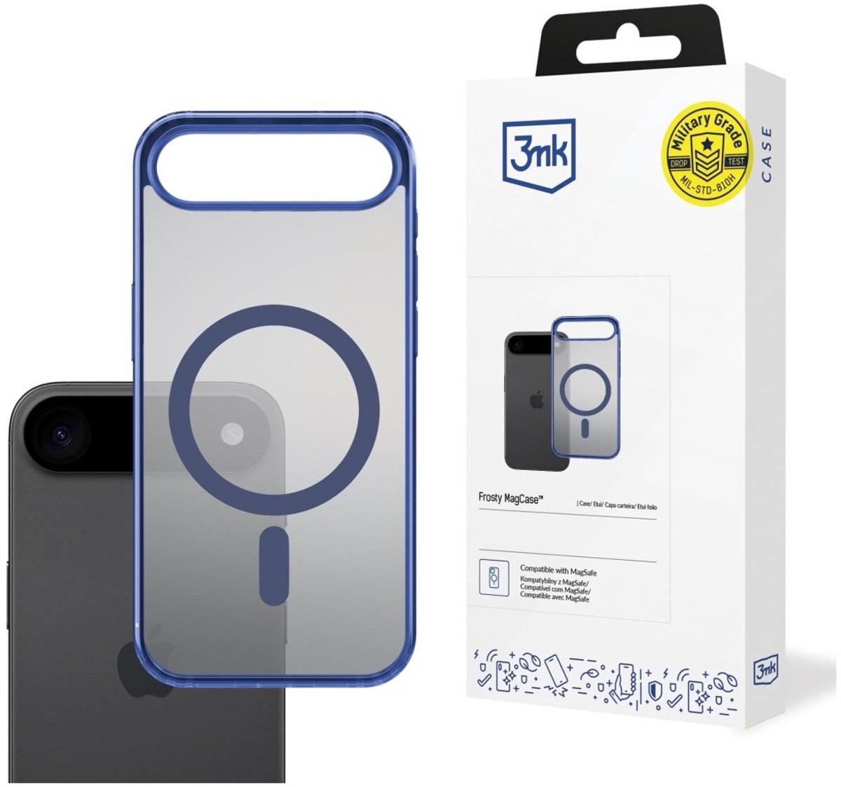 3Mk Frosty Magcase Voor Apple Iphone 17 Air Hoesje Met Schermbescherming En Magnetische Sluiting