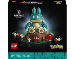 LEGO Pokémon - Munchlax Figuur Bouwpakket voor Volwassenen en Woondecoratie - 72150 Image