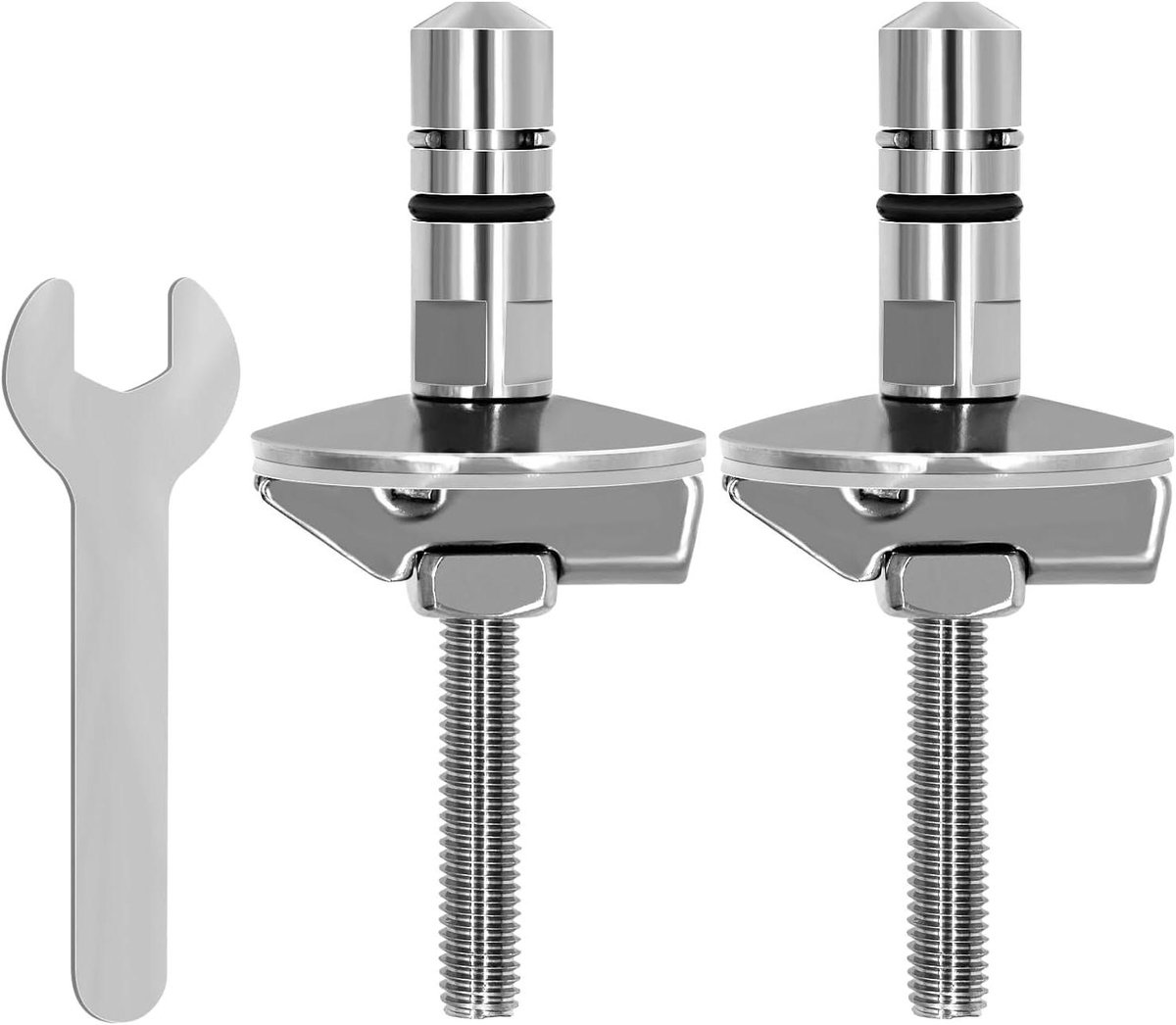 WC-bril Scharnier - Toiletdeksel Houder - Badkamer Reparatie - Roestvrij Staal - M6 x 715 mm - Zilver