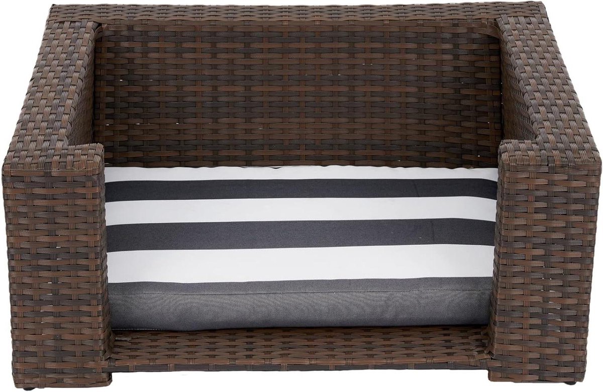 Huisdierbed - Hondenmand Kattenmand - Ontspannen Slapen - Verwijderbaar Wasbaar Kussen - 70 x 55 x 31 cm - Bruin