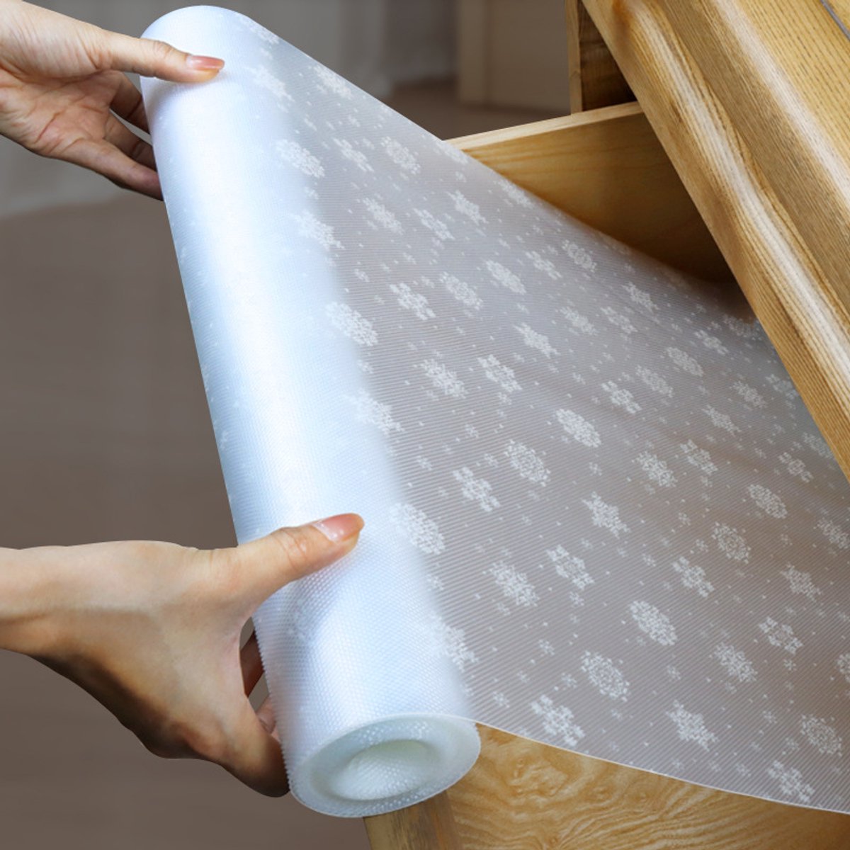 Plankbekleding – hoogwaardige antiaanbaklaag voor kasten en keukenlades – moderne, waterdichte plankbekleding met patroon – duurzame buitenmat voor kasten – gemakkelijk op maat te snijden (45 cm x 300 cm) – Stijl 6