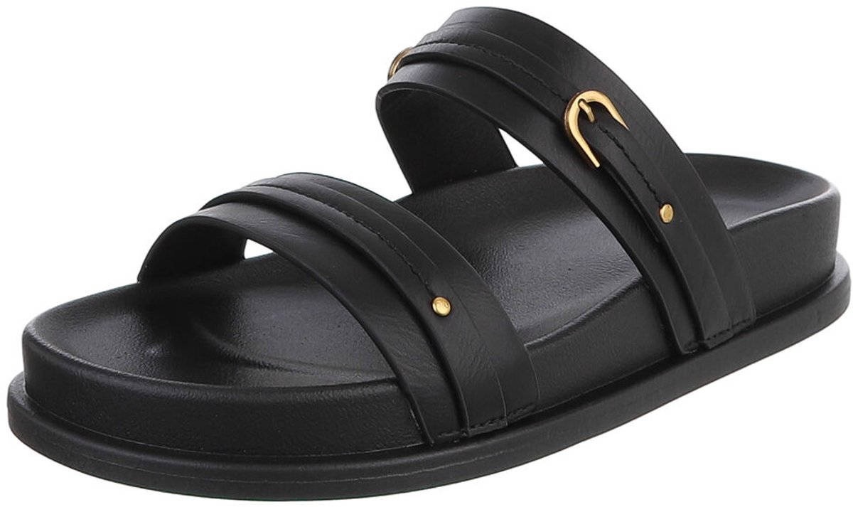 Dames slipper met plateau en gespsluiting Mt:39