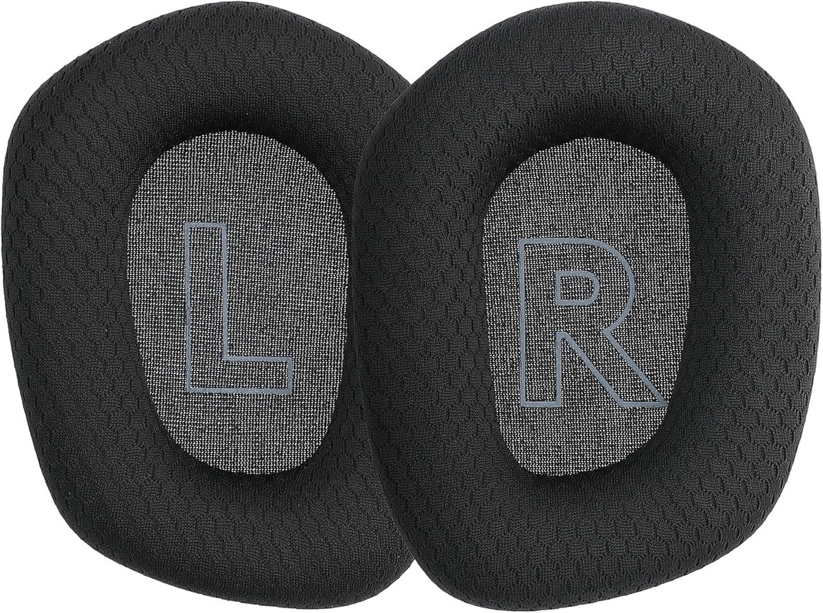 Thijox - 2x Fluwelen Oorkussens voor Over-Ear Koptelefoon - Compatibel met G733 - Zwart - Comfortabele Vervangingskussens voor Gaming en Muziek