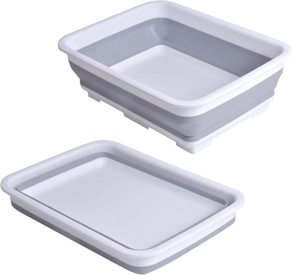 Thijox - Opvouwbare Wasbak Camping 10L - Inklapbare Afwasbak Plastic, Multifunctionele Snijplank voor Camper, Reizen, Keuken, Tuin, Ideaal voor Feestj