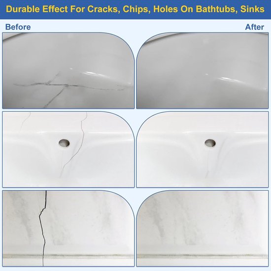 Reparatieset Badkuip - Wit Grout - Beschadigingen Herstellen - Sneldrogend & Krachtig - 100g - Wit — afbeelding 4