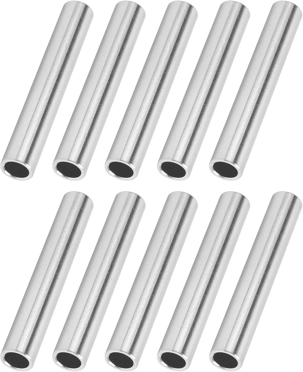 Aluminium Buis - Ronde Buizen - Robotica Ondersteuning - Naadloos Ontwerp - 10 Stuks 2 Inch - Aluminiumkleur