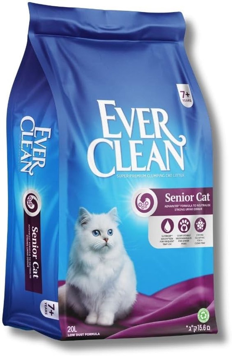 Kattenbakvulling - Klonterig - Geur neutraliserend - Voor senior katten - 20L