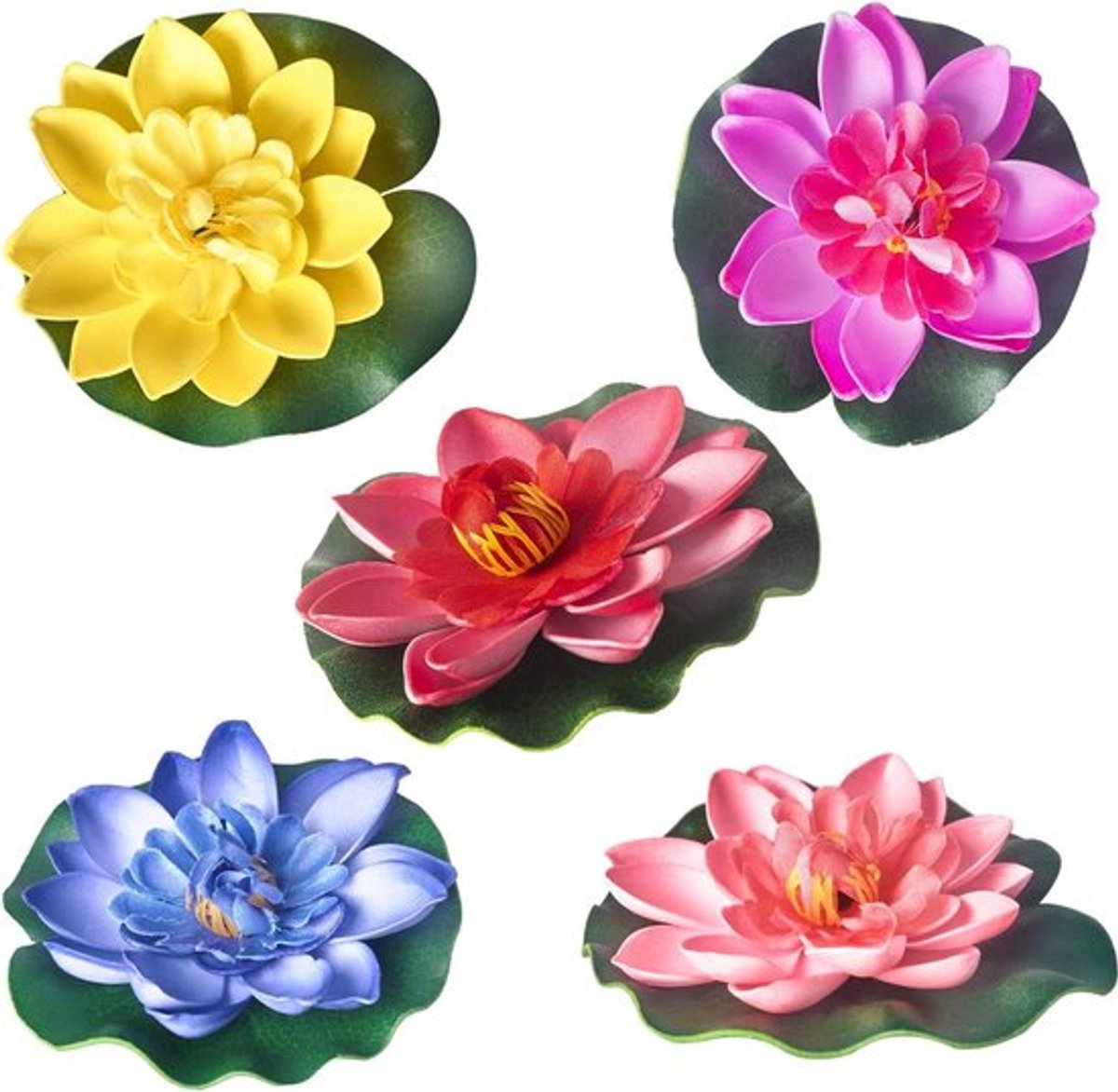 Allecto Plus - Kunstmatige simulatie lotus-waterlelie rekwisieten - 5 stuks - Tuin